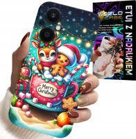 ETUI DO OPPO RENO7 LITE 5G - RENIFER Z PIERNIKIEM MERRY CHRISTMAS