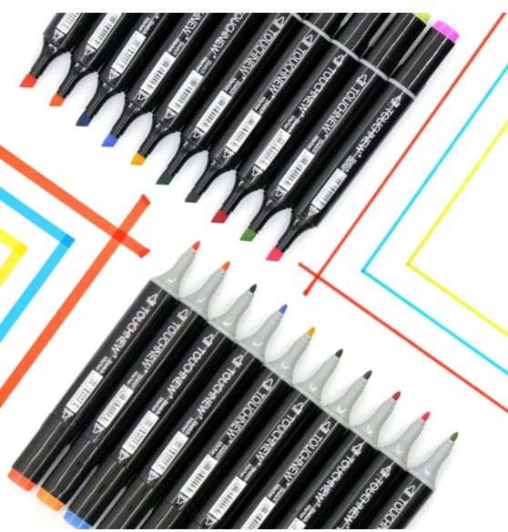 Zestaw 168 Dwustronnych Markerów Alkoholowych Pro z Praktyczną Torbą zdjęcie 13