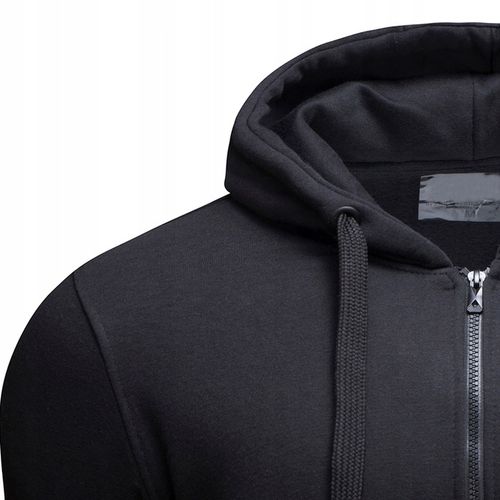 BL08 cza r. XL GŁADKA ROZPINANA BLUZA Z KAPTUREM na Arena.pl