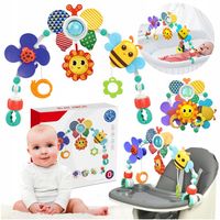 PAŁĄK z zawieszkami DO WÓZKA FOTELIKA ŁÓŻECZKA zabawka sensoryczna gryzak