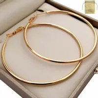 ZJAWISKOWE KOLCZYKI KOŁA STAL CHIRURGICZNA ZŁOTE POZŁACANE PREZENT DLA NIEJ