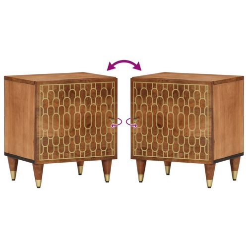 Szafka nocna, 40x33x46 cm, lite drewno mango na Arena.pl