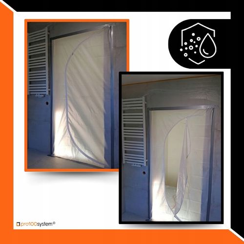 KURTYNA PRZECIWPYŁOWA Drzwi Remontowe Budowlane Z ZAMKIEM BŁYSKAWICZNYM na Arena.pl