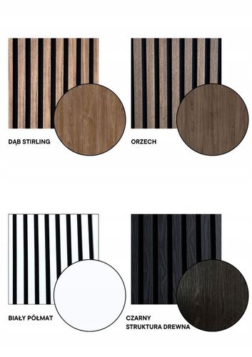 Lamele na czarnym filcu 53 x 275 cm RÓŻNE KOLORY na Arena.pl