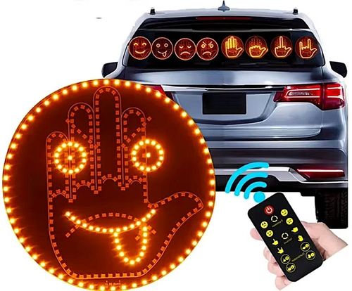 SYGNALIZATOR GESTÓW LED DO SAMOCHODU 8 GESTÓW ŚRODKOWY PALEC ! EMOTKI PILOT na Arena.pl