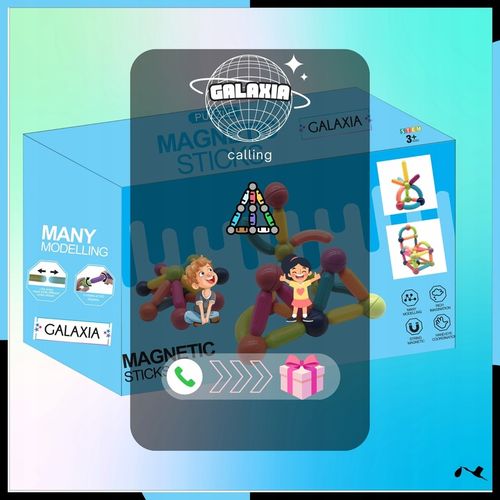 KLOCKI MAGNETYCZNE GALAXIA DUŻE Konstrukcyjne Dla Dzieci 120 el Magnetic na Arena.pl