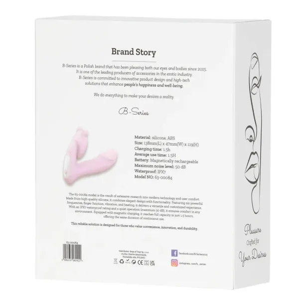 Silicone vibrator 3 speeds, 6 frequencies Finger function, Heating + APP control zdjęcie 4