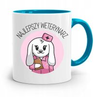 Kubek Błękitny Weterynarza Najlepszy Weterynarz Z Nadrukiem Ze Zdjęciem