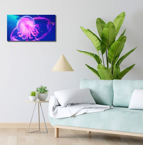 Obraz 60x30cm Neonowa Meduza zdjęcie 2
