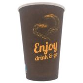 kubek papierowy 400ml brąz enjoy drink go 50szt sup