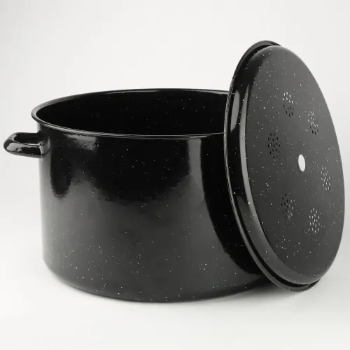 GARNEK EMALIOWANY POWIDLAK Z SITKIEM 15 L DO GOTOWANIA POTRAW PRZETWORÓW na Arena.pl