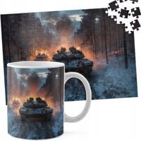 ZESTAW KUBEK + PUZZLE 110EL - CZOŁG WOJSKO ARMIA
