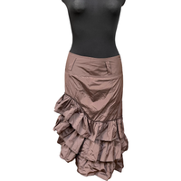 Spódnica Midi Lekka Wygodna Stylowa Wytrzymała Brązowa Rozmiar 38