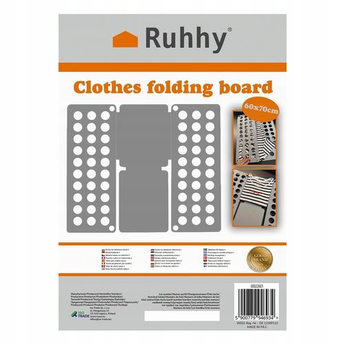 Deska do Składania Ubrań Koszulek Bluz Koszul Składak 60x70 cm Praska na Arena.pl