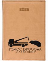 KALENDARZ A5 2026 DZIENNY terminarz z nadrukiem POMOC DROGOWA FIRMOWY