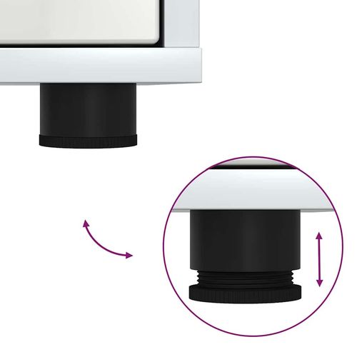 Stolik nocny z szufladą Wysoki połysk biały 30,5 x 30 x 43 cm na Arena.pl