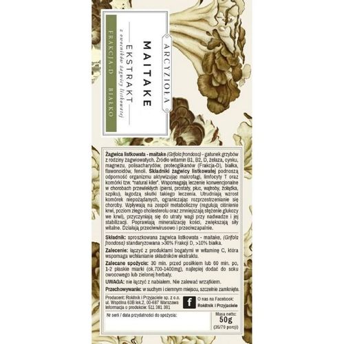 Arcyzioła - Maitake ekstrakt 50 g na Arena.pl