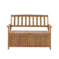 Ławka ogrodowa 120 cm drewniana z pojemnikiem SOVANA