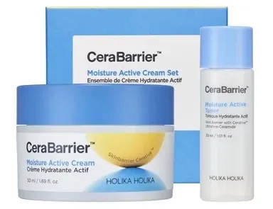 CeraBarrier Moisture Active Cream Special Edition 50ml + 30ml - zestaw do pielęgnacji twarzy, serum w kremie i toner - Holika Holika na Arena.pl
