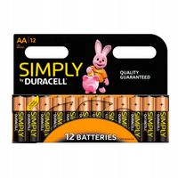 12x BATERIE ALKALICZNE AA R6 R06 LR6 ORYGINALNE DURACELL