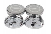 Dekielki do felg Opel 60mm, komplet 4szt. Srebrne.