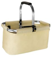 Kosz piknikowy składany koszyk na zakupy torba XL beżowy