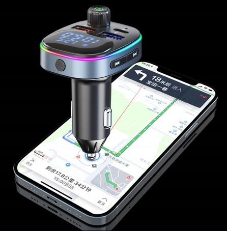 TRANSMITER BLUETOOTH FM SAMOCHODOWY SZYBKA ŁADOWARKA USB USB-C AUX na Arena.pl