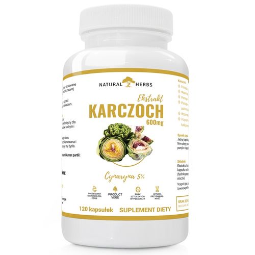Karczoch Ekstrakt 600mg 5% Cynarin WEGE 2x120 kaps na Arena.pl