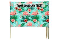 PARAWAN PLAŻOWY Flamingi z indywidualnym  napisem 3 PANELE 24.3