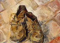 Plakat 18x13cm Shoes, Van Gogh Vintage do Salonu