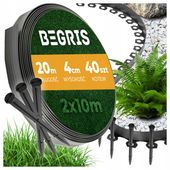 OBRZEŻE OGRODOWE OBRZEŻE TRAWNIKOWE PLASTIKOWE CZARNE 20 m OBRZEŻA