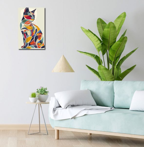Obraz 30x50cm Kalejdoskopowy Kot zdjęcie 2