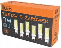 Żarówka G9 LED 7W 665lm biała ciepła 7W=60W NIE MRUGA zestaw