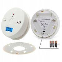 CZUJNIK CZADU TLENKU WĘGLA LCD DETEKTOR CO ALARM WYKRYWACZ BEZPRZEWODOWY