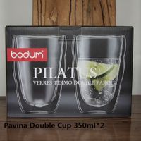 Kubek Do Kawy - Lub Herbaty - Szklany - Podwójny Transparentny 350ML