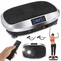 FITNESS PLATFORMA WIBRACYJNA Z PILOTEM LED I GUMAMI OPOROWYMI