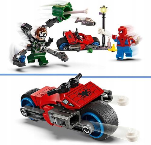 LEGO MARVEL 76275 POŚCIG NA MOTOCYKLU SPIDER MAN VS DOC OCK zestaw klocków na Arena.pl