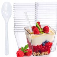 POJEMNIK NA ŻYWNOŚĆ PUCHARKI do DESERÓW na DESERY na DESERKI ŁYŻECZKI