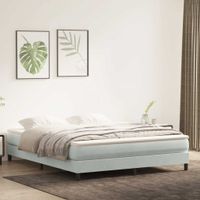 Łóżko Box Spring bez materaca Jasnoszary 180x220 cm Aksamit