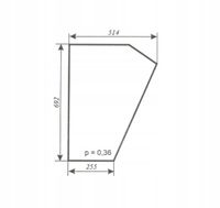 szyba drzwi dolna ciągnika C-360 MF 255 kabina Naglak Koźmin