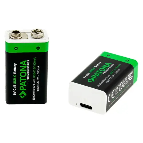 PATONA Premium 2x Baterie 6F22 9V z USB-C na Arena.pl