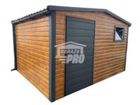 Domek Ogrodowy 3x3 Drzwi Okno rynny Blachodachówka  Antracyt GP233