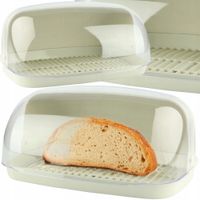 CHLEBAK JEDNOCZĘŚCIOWY PLASTIKOWY Z PRZEZROCZYSTĄ POKRYWĄ 36x27x18 CM
