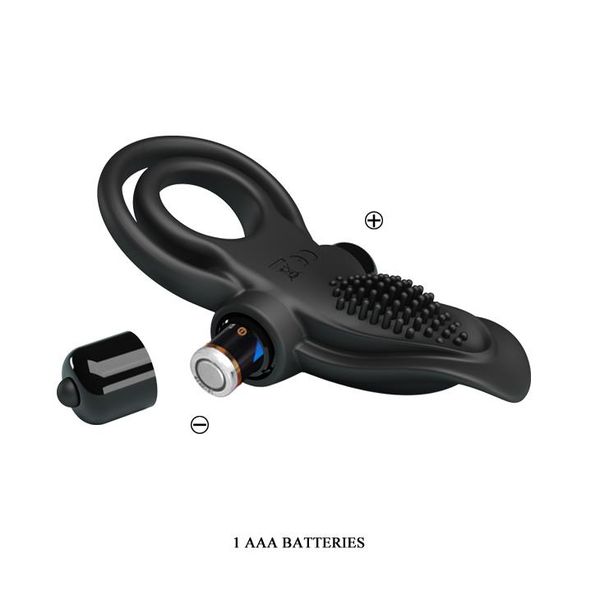 Pretty Love - Vibrant Penis Ring Black- 10 Function Vibrations zdjęcie 7