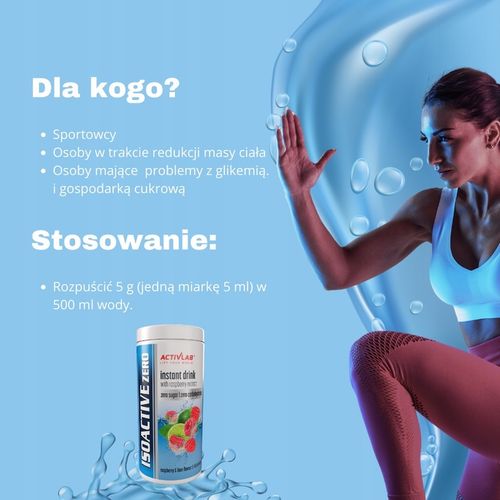 Isoactive ZERO Elektrolity BEZ CUKRU MALINA-LIMONKA na Arena.pl