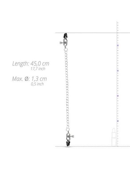 Stymulator-Big Nipple Clamps With Chain zdjęcie 6