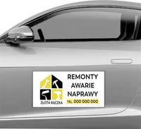 MAGNES NA SAMOCHÓD AUTO MAGNETYCZNA REKLAMA 60X30 REMONTY NAPRAWY AWARIE