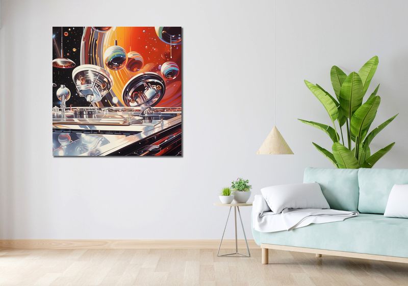 Obraz 100x100cm Orkiestra Sfer zdjęcie 2
