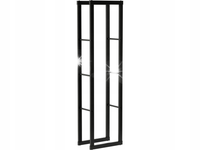 STOJAK NA DREWNO OPAŁOWE KOMINKOWE METALOWY CZARNY MAT 40x25x150cm 110kg