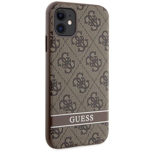 Guess GUHCN61P4SNW iPhone 11 / Xr brązowy/brown hardcase 4G Stripe na Arena.pl